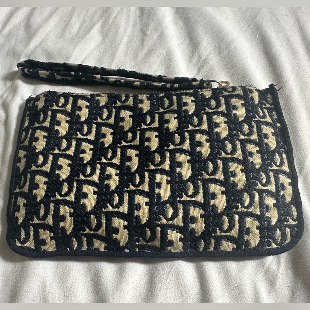 Dior Ecru & Blue Pochette